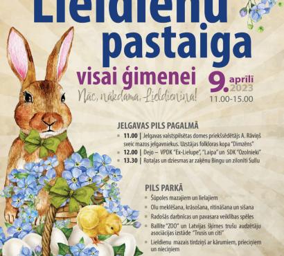 9. aprīlī Jelgavas pils parkā Lieldienu pastaiga visai ģimenei