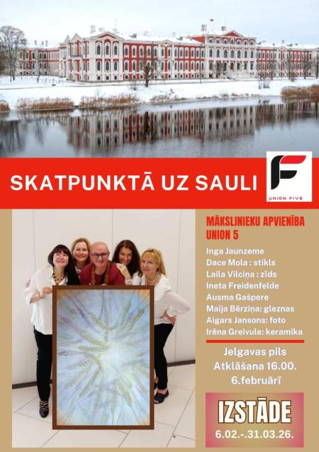 6. februārī Jelgavas pilī atklās izstādi "Skatpunktā uz sauli"