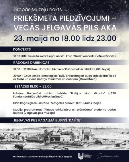 Eiropas Muzeju nakts Jelgavas pilī – iespēja iepazīt Vecās pils noslēpumus un kultūras mantojumu