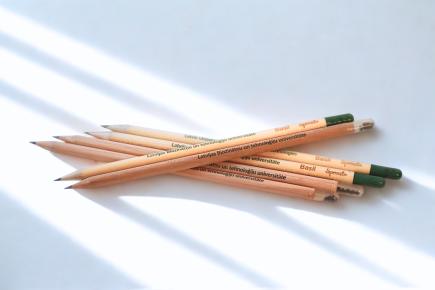 Pencil with basil seeds